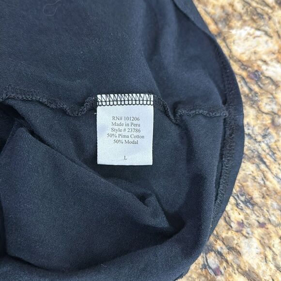 Soft Surroundings Cotton Blend Sleeveless Maxi Dress In Black Size L - Picture 9 of 10